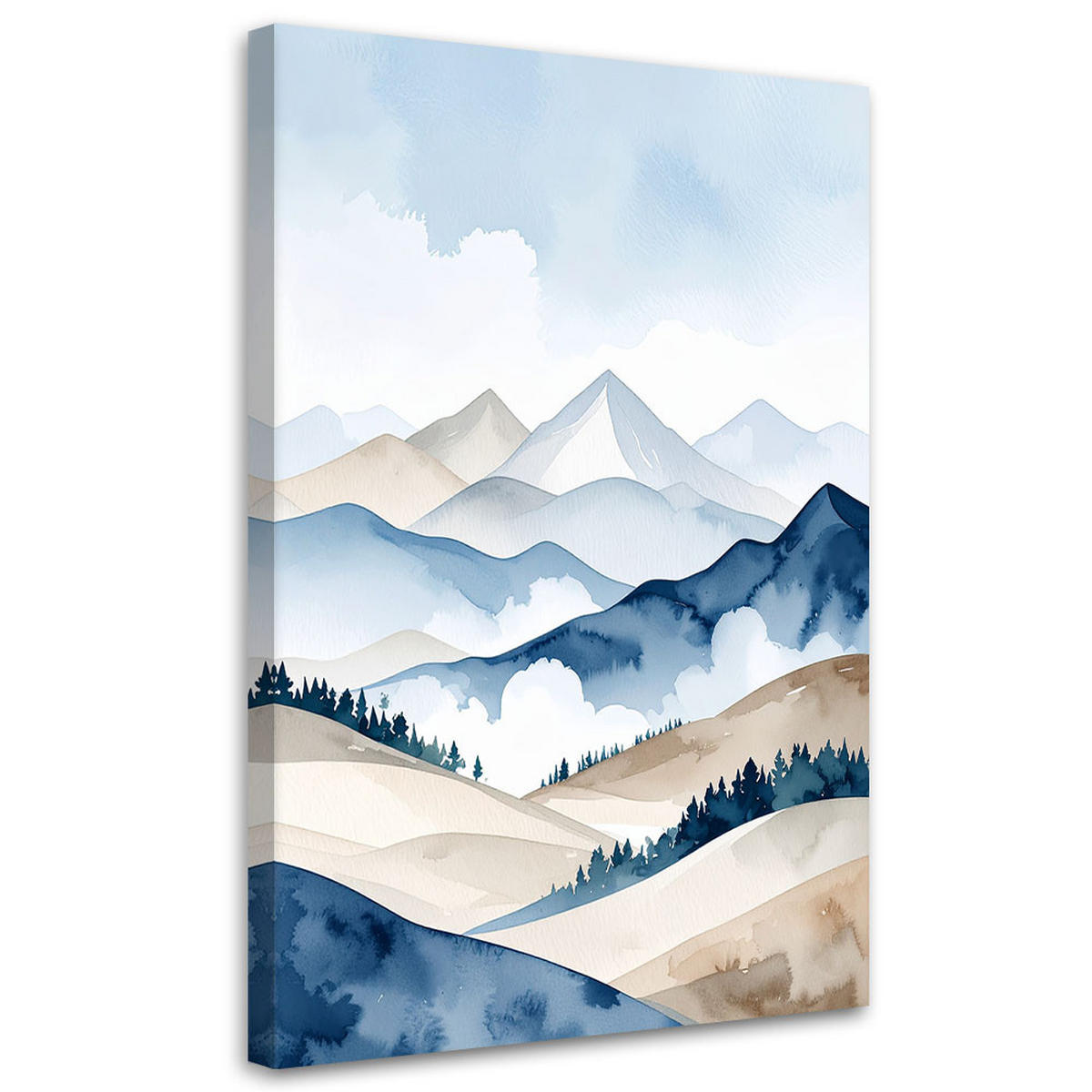 LEINWANDBILD Landschaften 30x45cm - Blau, Textil (30/45cm) - Feeby