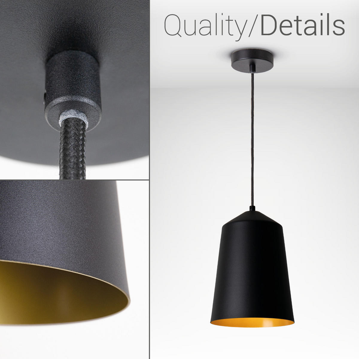 PENDELLEUCHTE Jackson S - Messingfarben, Metall (19.5/19.5/28.5cm) - Paco Home