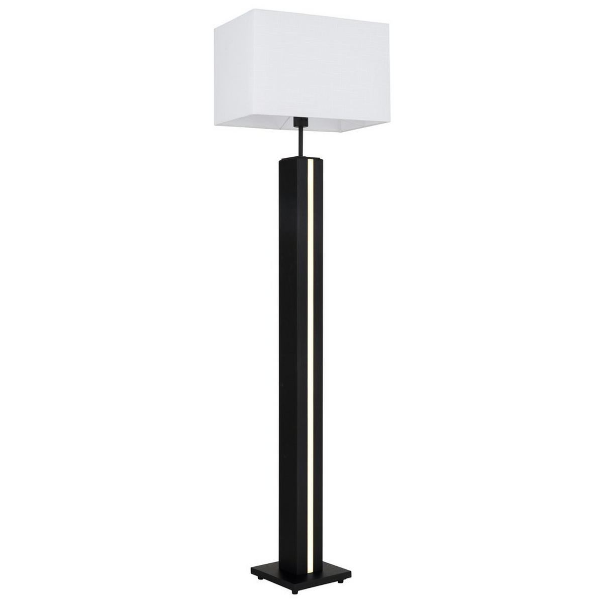 LED STEHLEUCHTE FOREST MDF Holzoptik dunkel, dimmbar - Schwarz, Metall (40/27/150cm) - Nowa