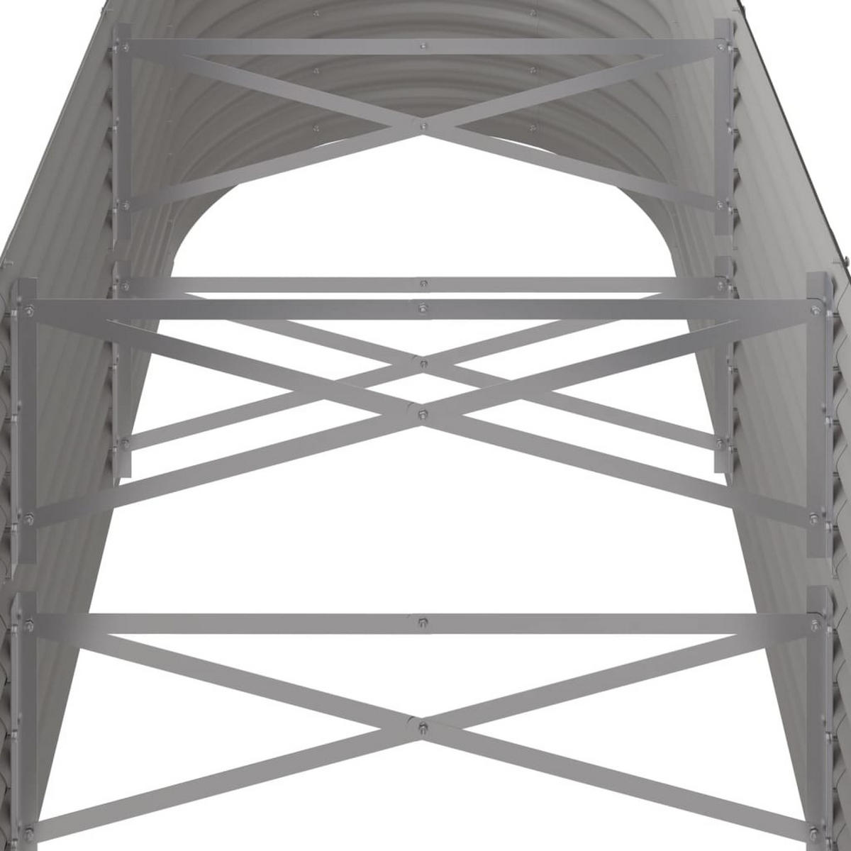 HOCHBEET Verzinkter Stahl 224/80/68 Cm Grau - Grau, Metall (224/68/80cm) - vidaXL