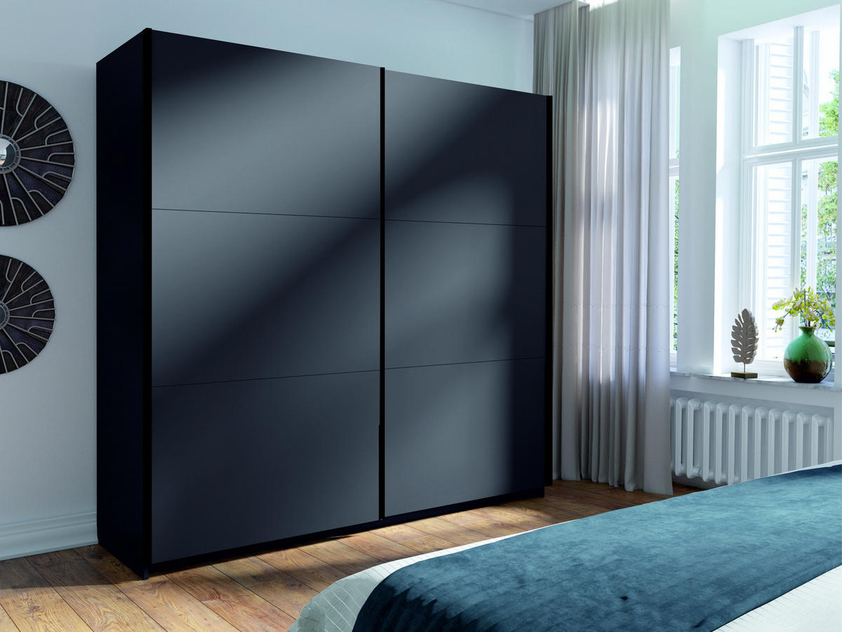 KLEIDERSCHRANK Graphit 201/207/55 - Graphitfarben, Holzwerkstoff (201/207/55cm) - RAUMHIRSCH FURNITURE