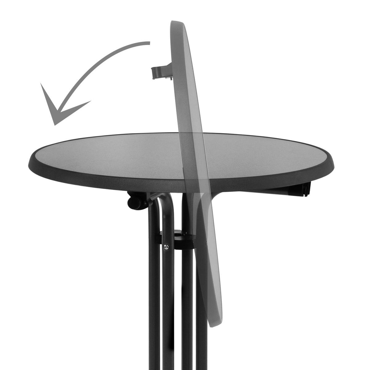 STEHTISCH Sylt - Grau, Metall (70/70/110cm) - Beautissu 