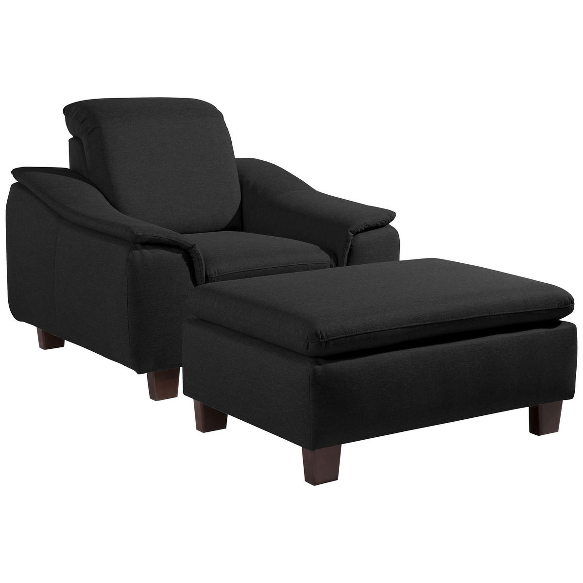 POLSTERSESSEL Kaylil Flachgewebe schwarz - Schwarz, Kunststoff (87/82/100cm) - 58aufmkessel