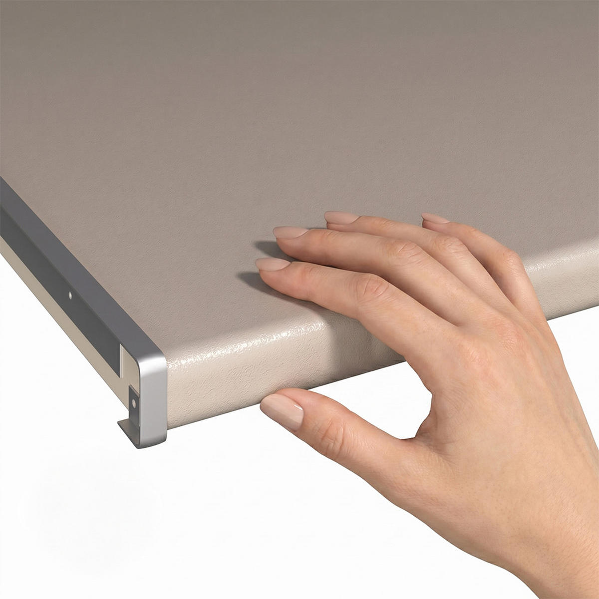 KÜCHENARBEITSPLATTE R-Line, Satin, 80 cm - Beige, Holzwerkstoff (80/2.8/60cm) - Vicco