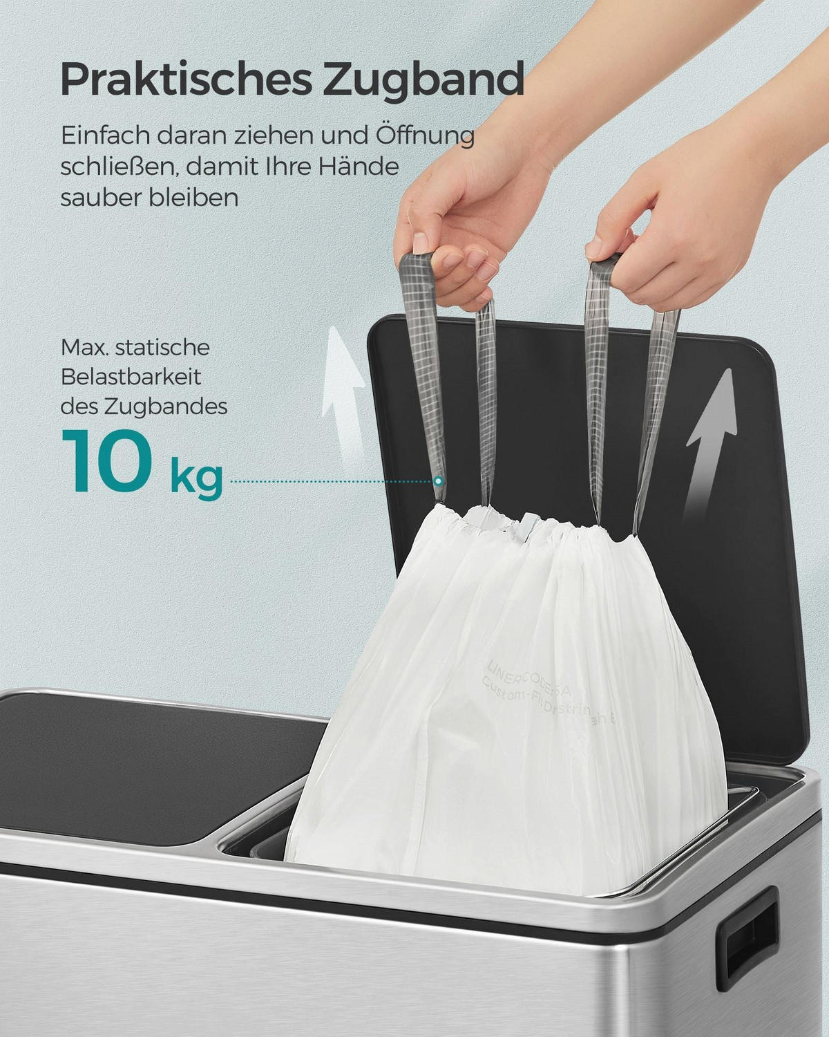 MÜLLBEUTEL RIO DE JANEIRO - Weiß, Kunststoff (42/60/0.01cm) - Hansiro