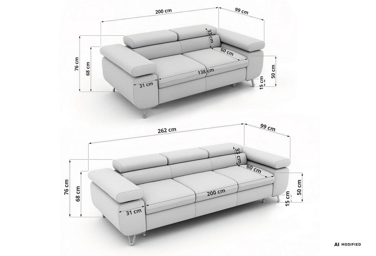 SEDACÍ SOUPRAVA PETERS 2+3 - Tmavě šedá Strukturovaná látka - černá/tmavě šedá, kov/textil (262/76/99cm) - MKS