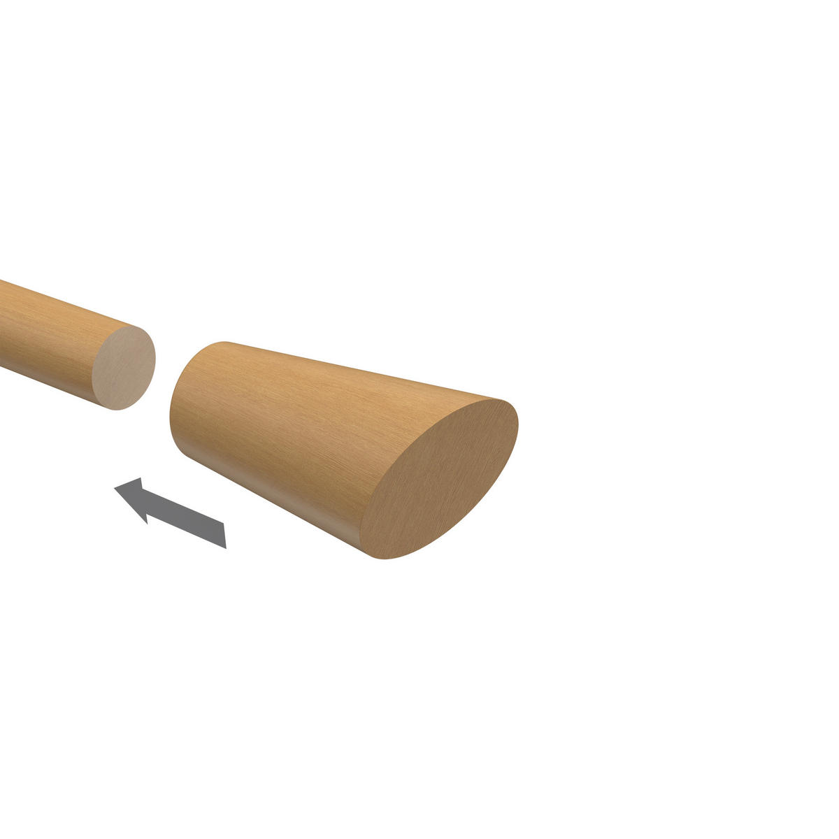 ENDSTÜCKE FÜR GARDINENSTANGEN 20 mm Ø, Bero Buche, Packung 2 Stück - Buchefarben, Holz (6.8/4/4cm) - INTERDECO