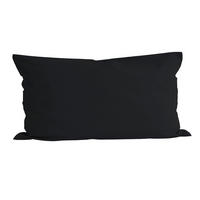 KISSENBEZUG Basic 100% Baumwolle schwarz 80/40 cm - Schwarz, Textil (40/80cm) - beties Heimtextil