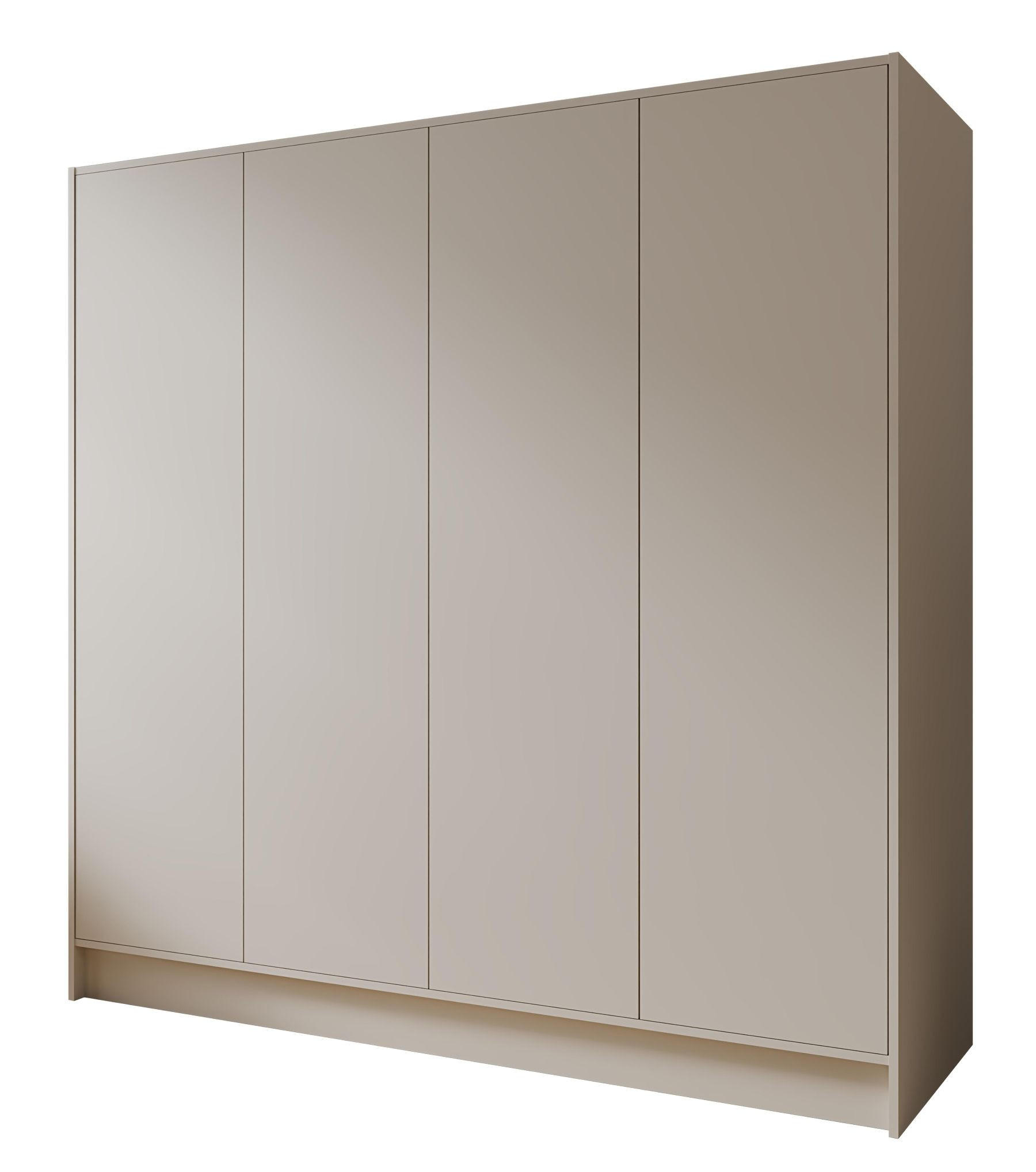 SCHRANK Kaschmir 200 ALA Glatt Ohne Spiegel Ohne Griffe - Ecru, Holzwerkstoff (200/200/51cm) - Sepro Meble