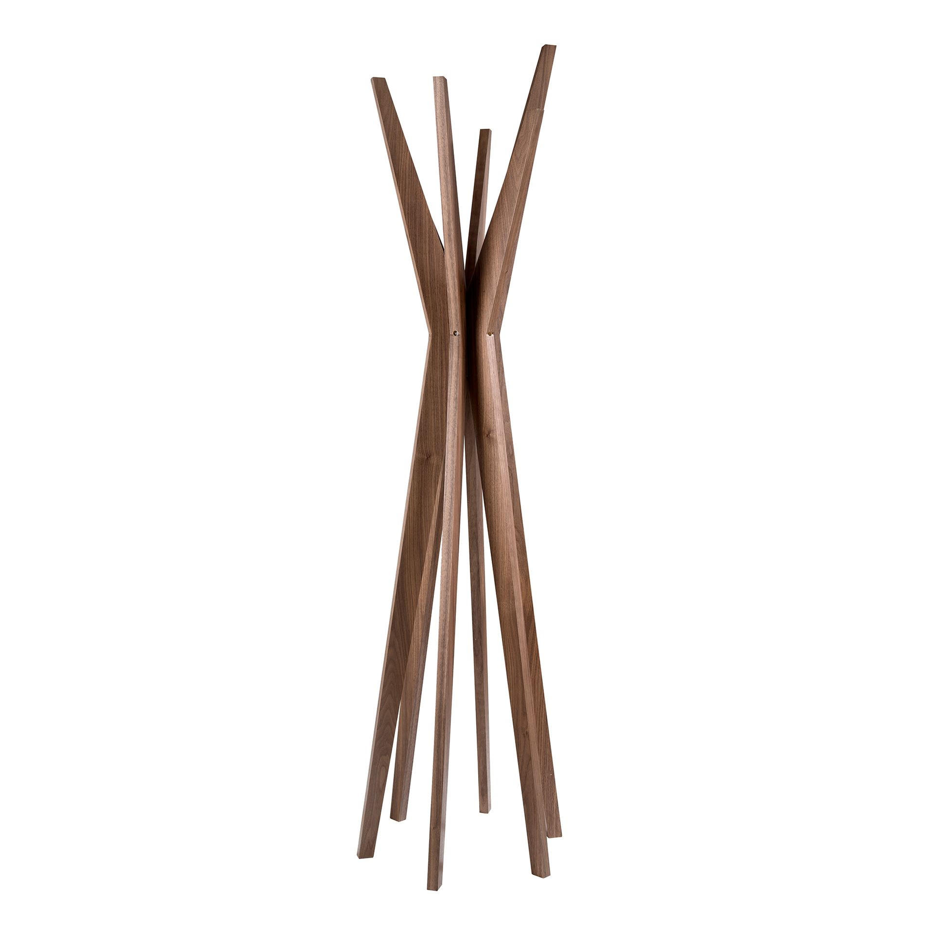 GARDEROBENSTÄNDER aus Nussbaumholz 50/50/190 cm - Walnussfarben, Holz (50/190/50cm) - ANGEL CERDA