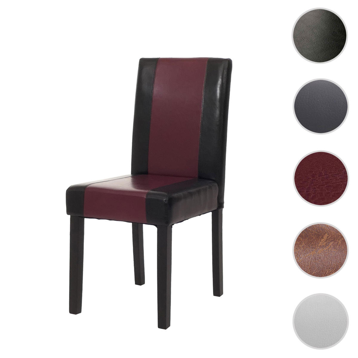 ESSZIMMERSTUHL Schwarz, Rot, Schwarz - Rot/Schwarz, Textil (43/90/56cm) - MCW