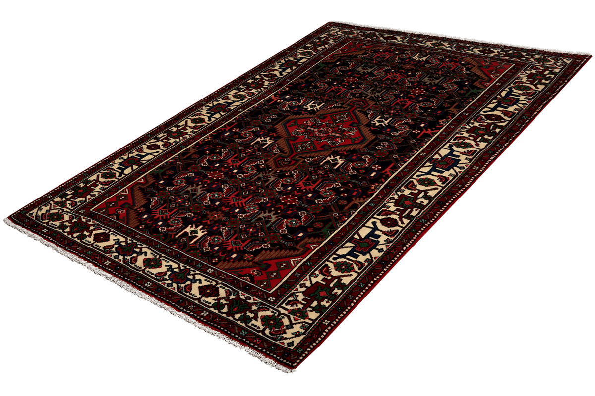 ORIENTTEPPICH handgeknüpft Assadabad Blau 210/135 cm Schurwolle - Blau, Textil (135/210cm) - Looma