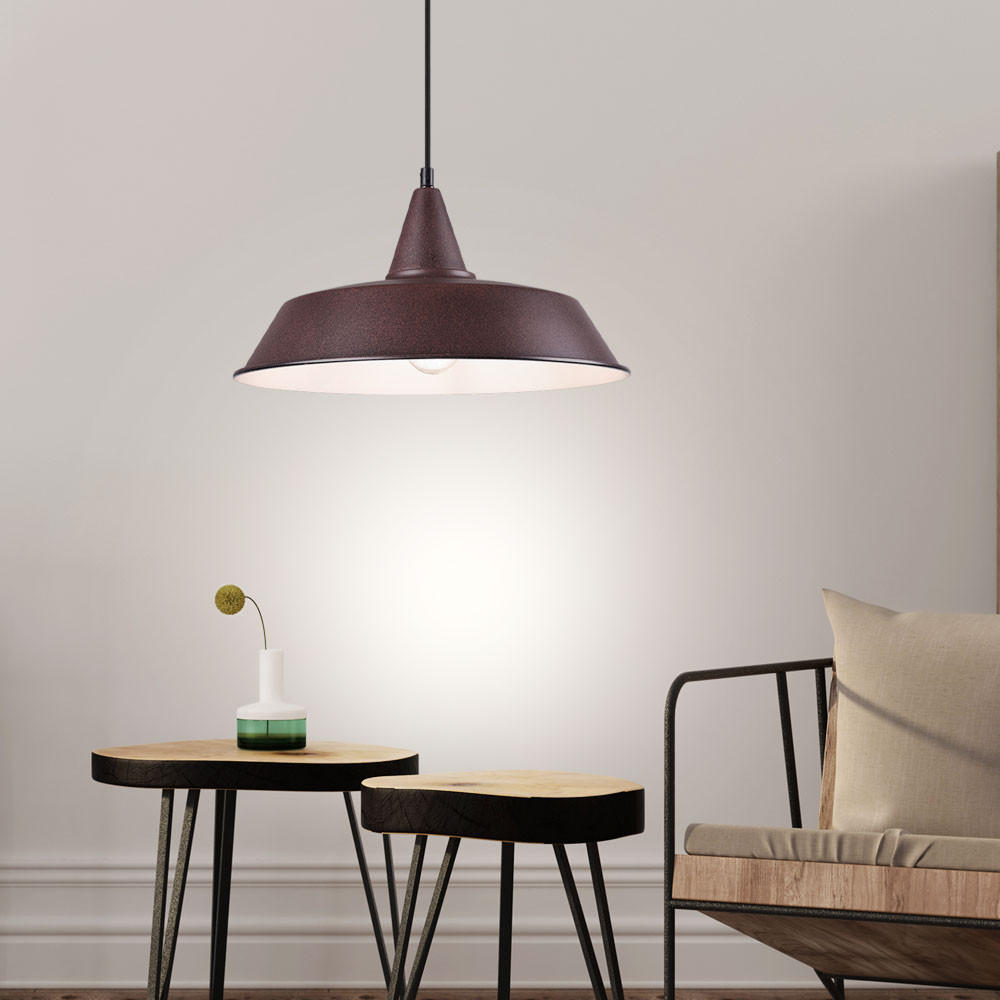 HÄNGELEUCHTE Wilton Rostbraun - Braun, Metall (35/35/150cm)