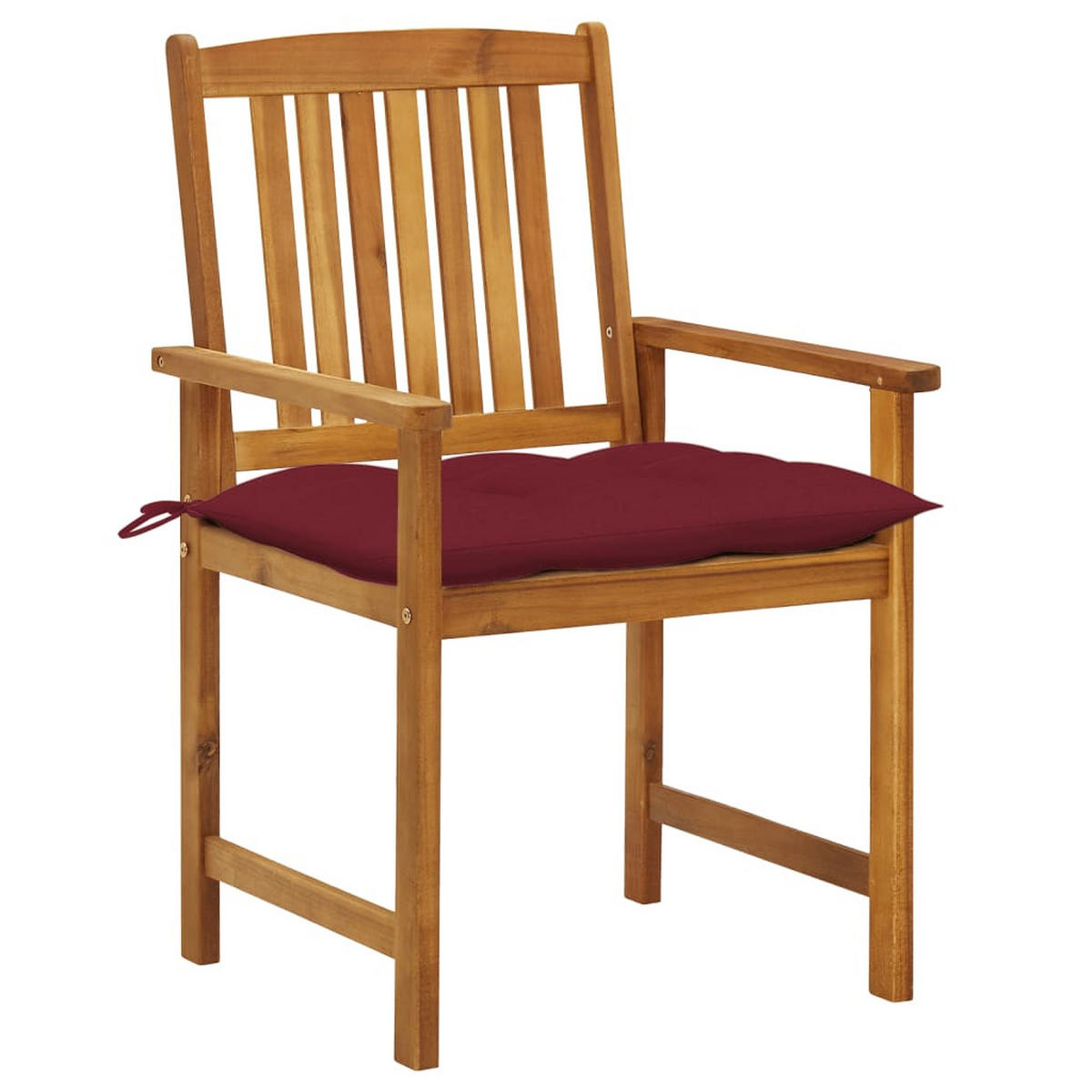 GARTENSTÜHLE mit Kissen 8 Stk. Massivholz Akazie - Dunkelrot, Holz (61/92/57cm) - furnicato