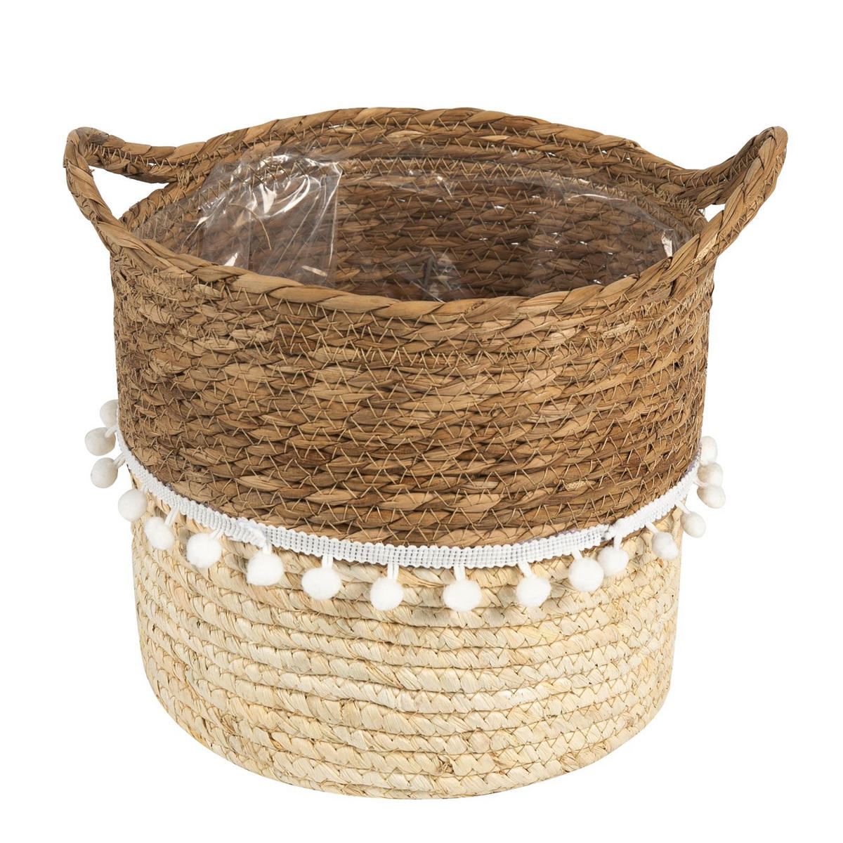 PFLANZENKÖRBE LINI - Naturfarben, Kunststoff (26/24cm) - IDIMEX