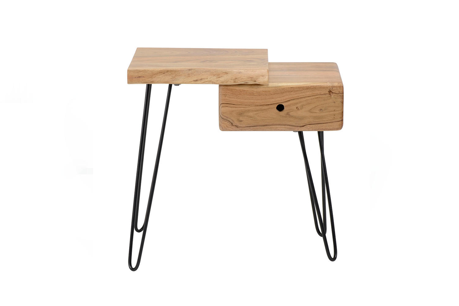 NACHTTISCH ERGEA Holz Akazie - Braun, Holz (60/59/32cm) - KAWOLA