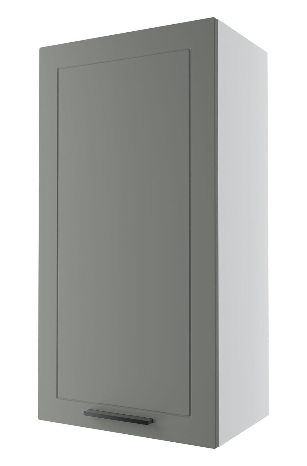 KÜCHENHÄNGESCHRANK Kvantum W4/50 Dust Grey Matt / Weiß Matt 50 / 32,5 / 96cm - Weiß/Grau, Holz/Holzwerkstoff (50/96/32.5cm) - Feldmann-Wohnen