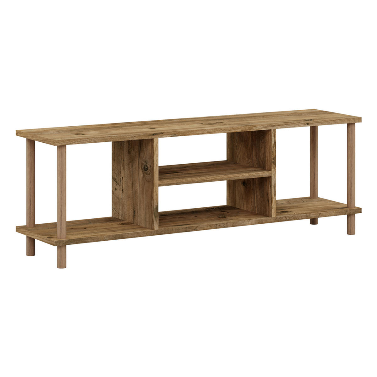 LOWBOARD Ærøskøbing - Naturfarben, Holz/Holzwerkstoff (120/43/29cm) - [en.casa]