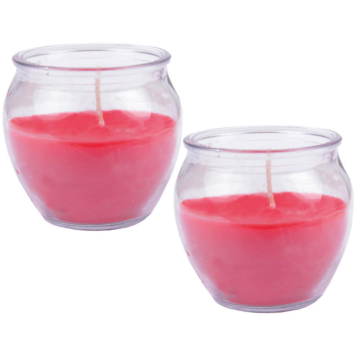 DUFTKERZEN Glas 10er-Pack Preiselbeer Cupcake - Pink, Glas (6/6cm)