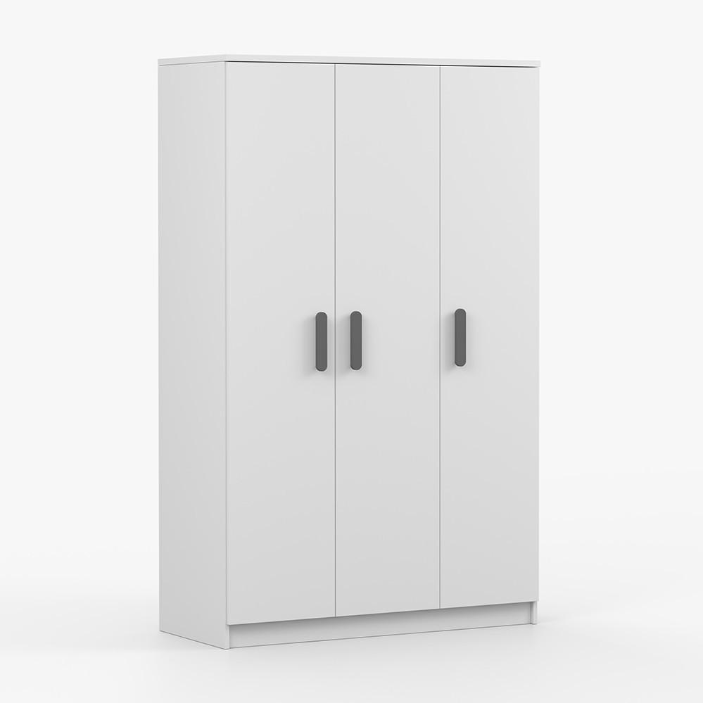 imoebel24 Kleiderschrank Weiß 120x194x50 cm