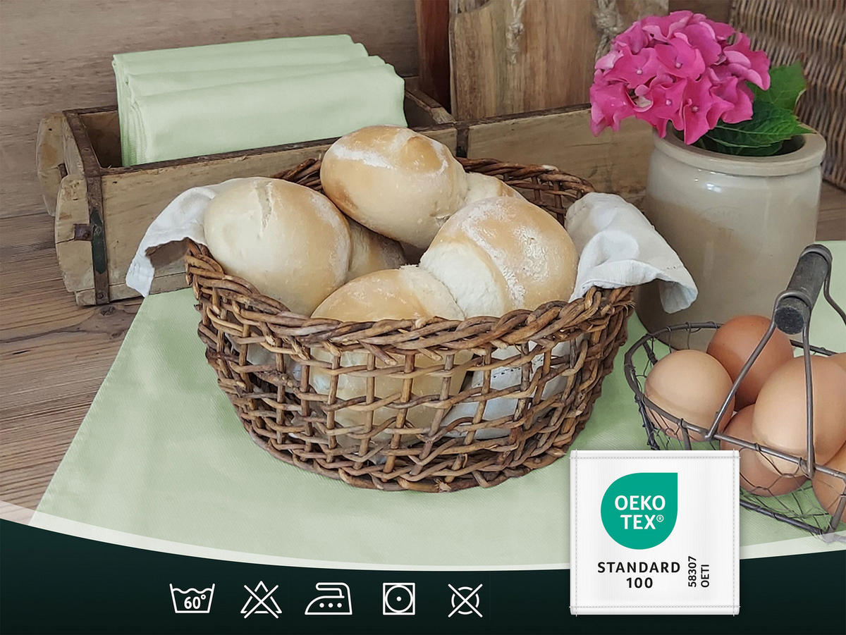 GESCHIRRTÜCHER, 5er-Set, 50x70 cm, 100% Baumwolle, Grün - Hellgrün, Textil (50/70cm) - Zollner