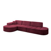 ECKSOFA Ottomane Links TARO-L2 - 328x171x79,5 cm Bordeauxrot - Bordeaux, Holzwerkstoff/Textil (328/171cm) - ALTDECOR