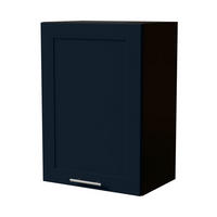 HÄNGESCHRANK Oslo W2/50 Schwarz / Indigo Matt 50 / 32,5 / 72cm - Schwarz/Dunkelblau, Holz/Holzwerkstoff (50/72/32.5cm) - Feldmann-Wohnen
