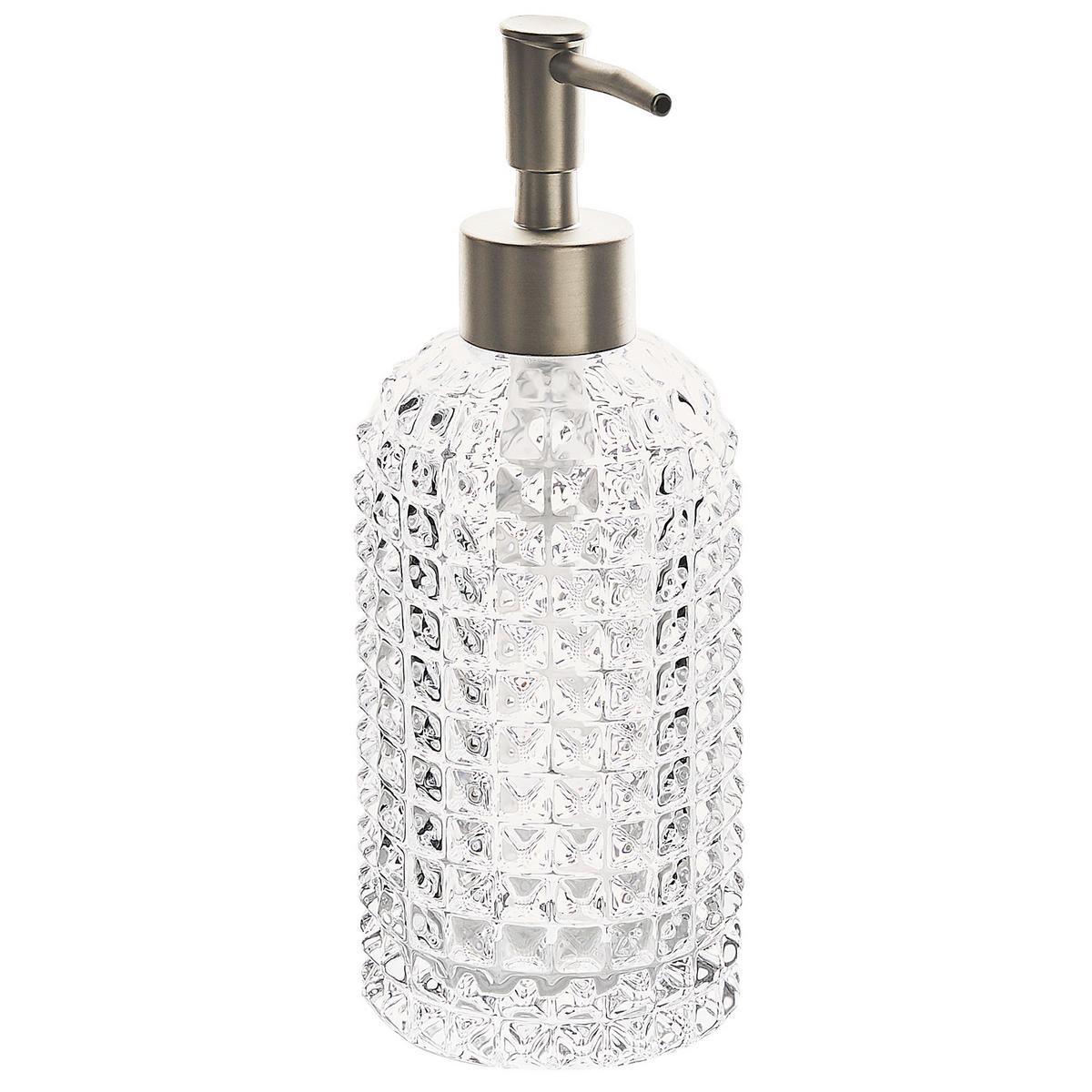 BADEZIMMER Set 4-teilig Glas transparent Tapia - Transparent/Silberfarben, Glas (11/20/9cm) - Beliani