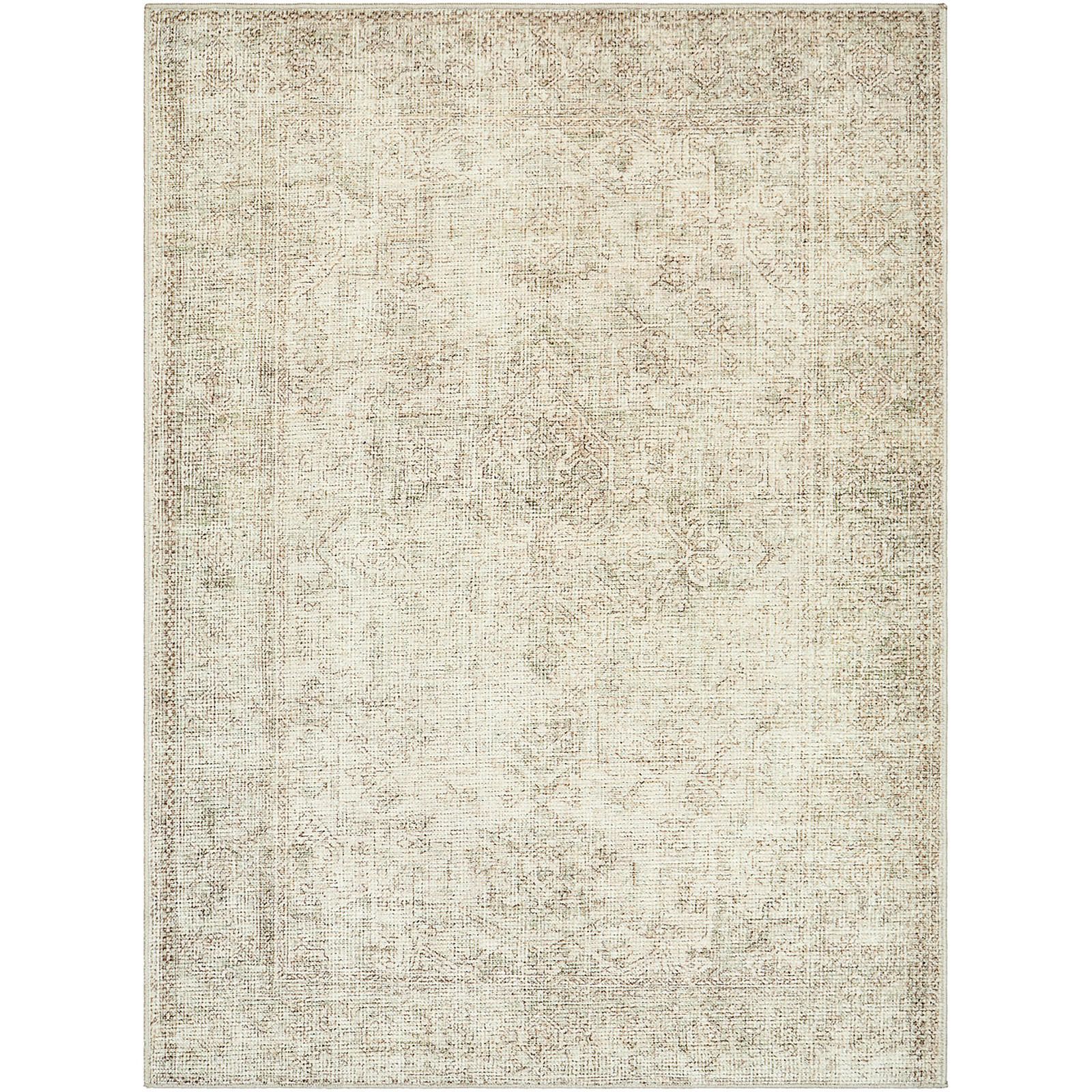 VINTAGE-TEPPICH 160/220 cm Salbeigrün/Creme - Grün, Textil (160/213cm) - LIVABLISS