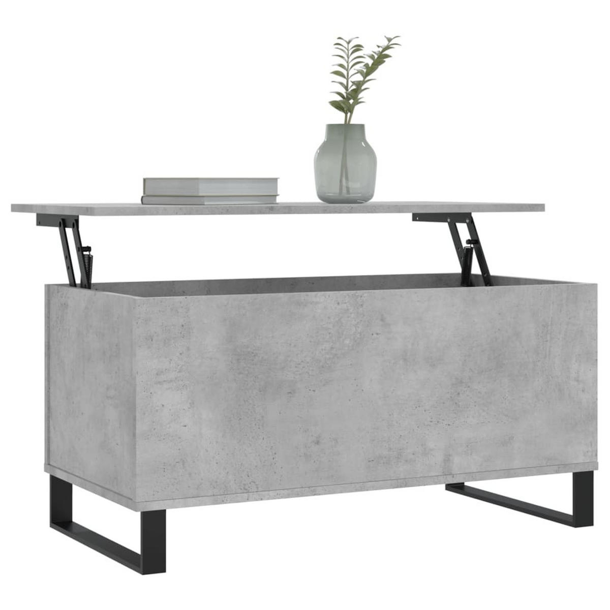 COUCHTISCH Betongrau 90x44,5x45 cm Holzwerkstoff - Grau, Holzwerkstoff (90/44.5/45cm) - furnicato