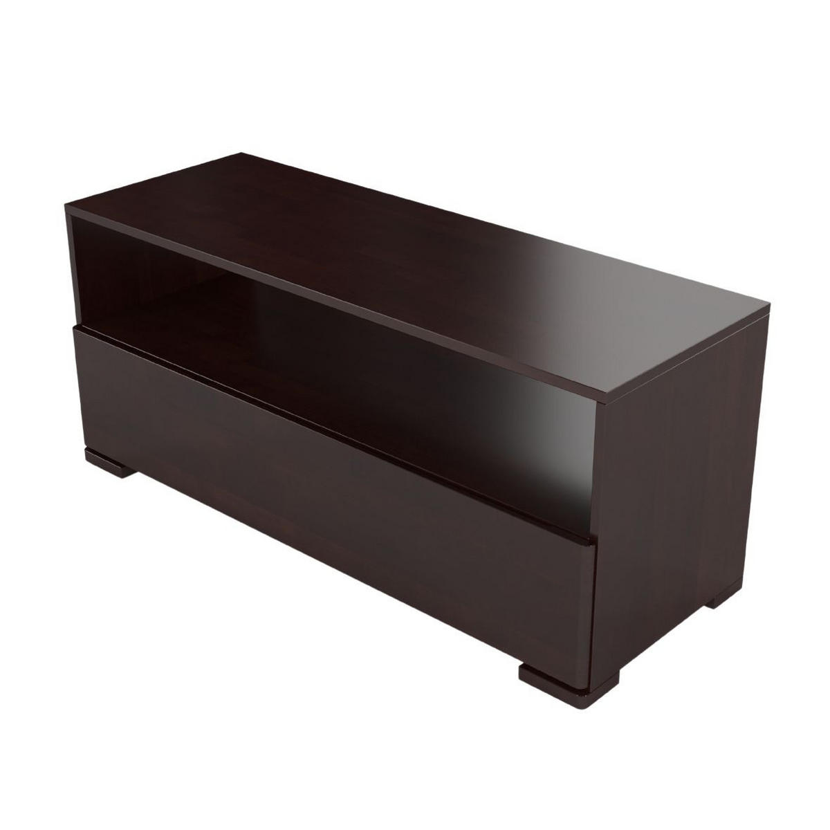 MASSIVHOLZ-TV-SCHRANK Sandema, Buche - lackiert, Palisanderfarbe - Wengefarben, Holz/Buchenholz (120/51.5/44.8cm) - Visby