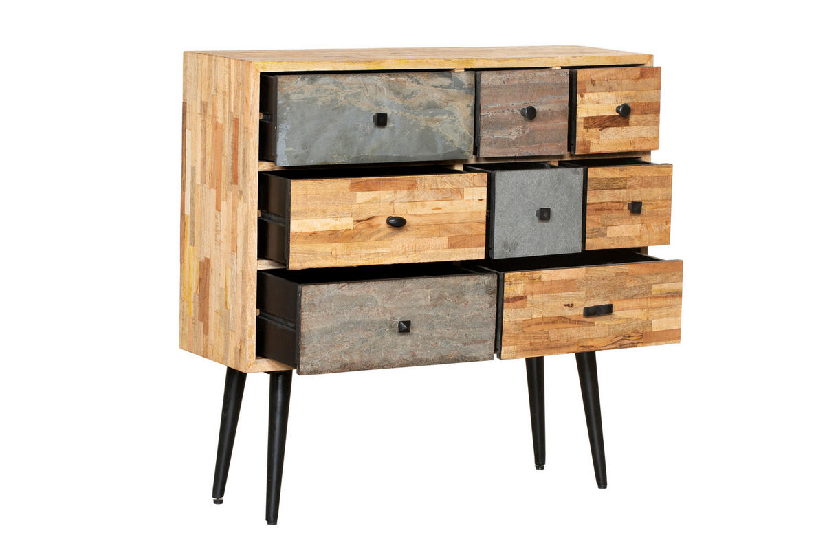 KOMMODE Kjell Teak Braun 90,5x31x92cm - Braun, Holz (92/90.5/31cm) - DELUKE