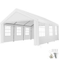 PAVILLON Jasko, inklusive Spannseilen und Heringen, weiß - Weiß, Kunststoff (400/310/600cm) - tectake