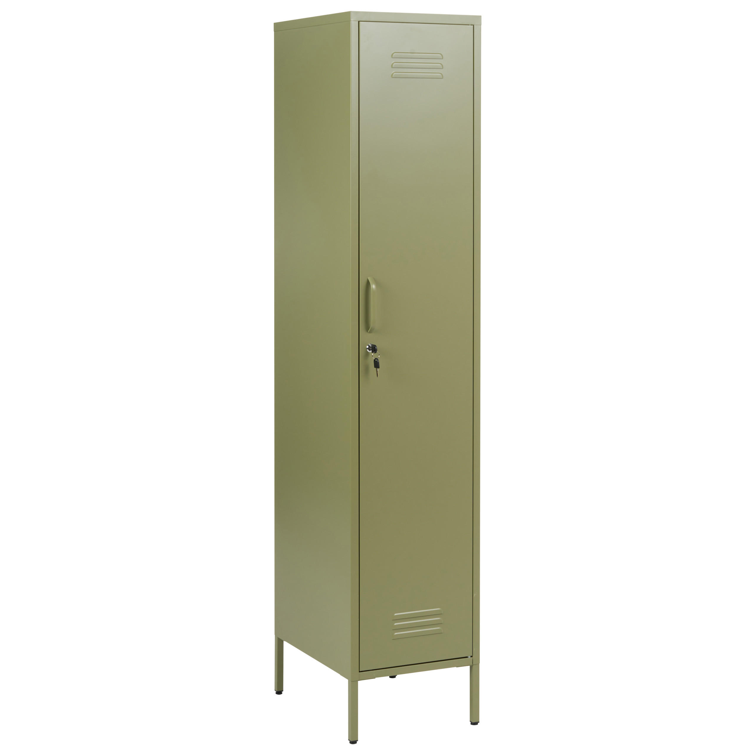 BÜROSCHRANK Metall Grün Frome - Grün, Metall (38/185/50cm) - Beliani