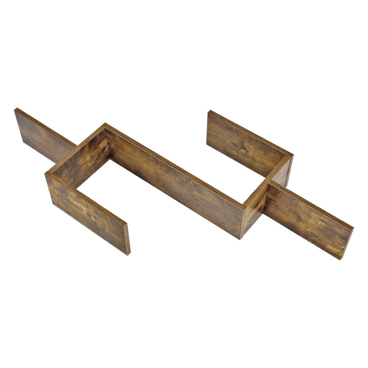 WANDREGAL Flekkefjord - Dunkelbraun, Holzwerkstoff (104/49.5/14.5cm) - [en.casa]