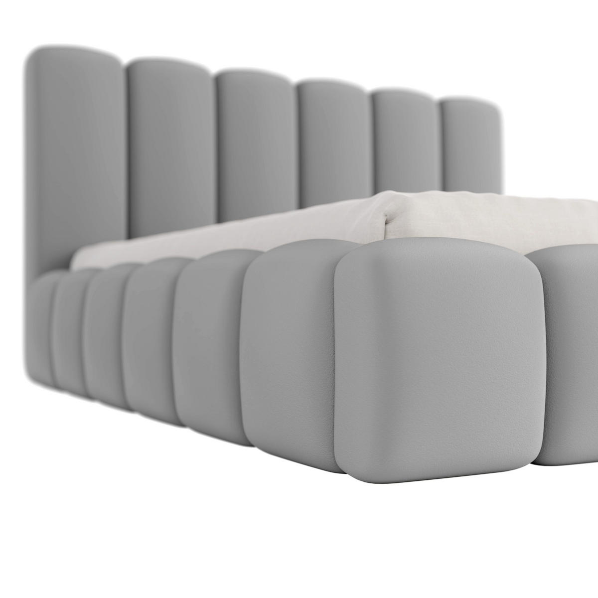 POLSTERBETT Doppelbett Svenstorp Hellgrau 140x200 cm - Hellgrau, Textil (140/200cm) - Meblito