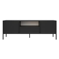 TV-LOWBOARD Velveto 2-türig mit Schublade & Fach, Schwarz, 160 cm - Schwarz, Holzwerkstoff/Metall (160/57/40cm) - Selsey