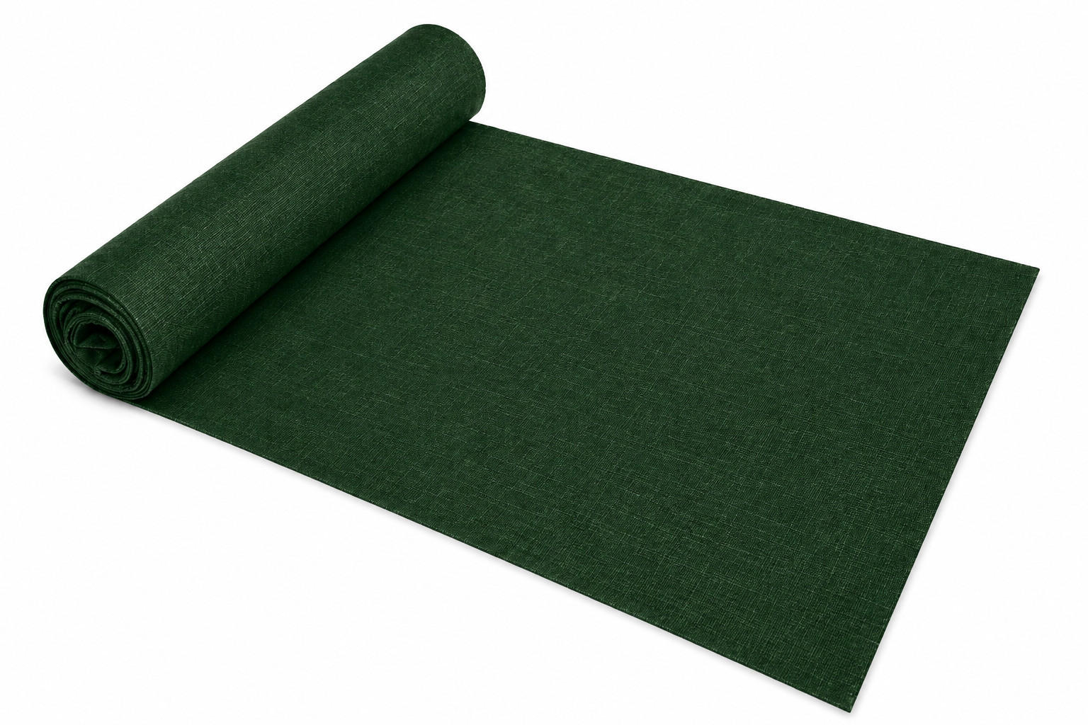 TISCHLÄUFER 40/100 cm Dunkelgrün Leinenoptik - Dunkelgrün, Textil (40/100cm) - TiborTex
