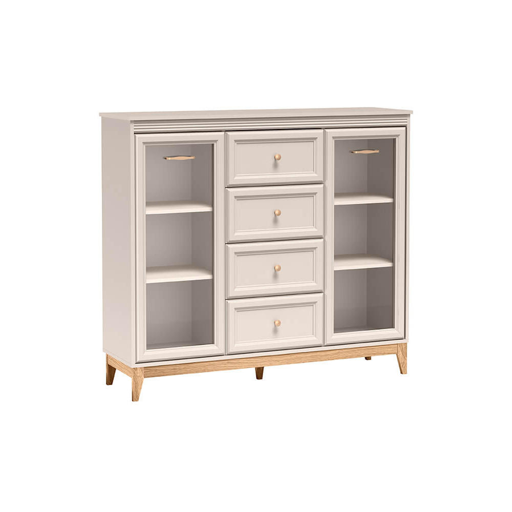VITRINE Windsor 7 Kashmir - Kaschmir, Holzwerkstoff (141.5/125.5/40.5cm)