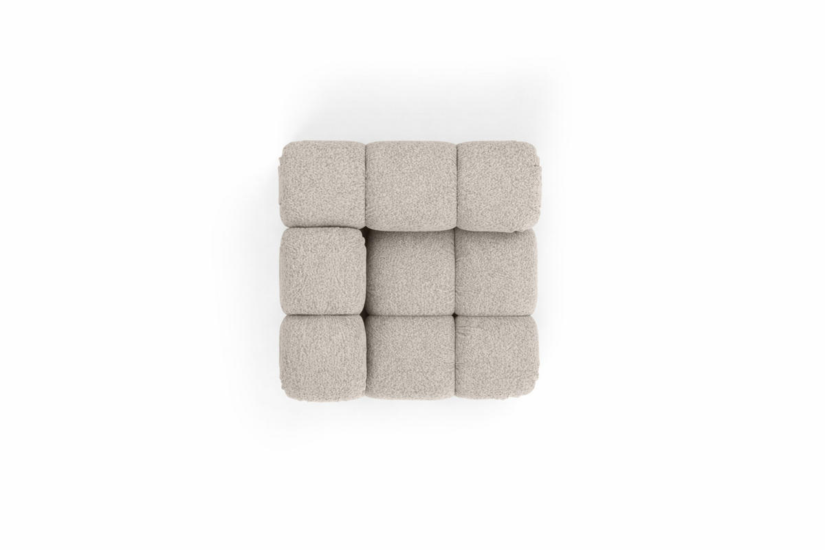 ECKMODUL, Für Modulares System, Stoff Abriamo, Beige, Selia - Beige, Holz (95/70/95cm) - Kaiser Möbel