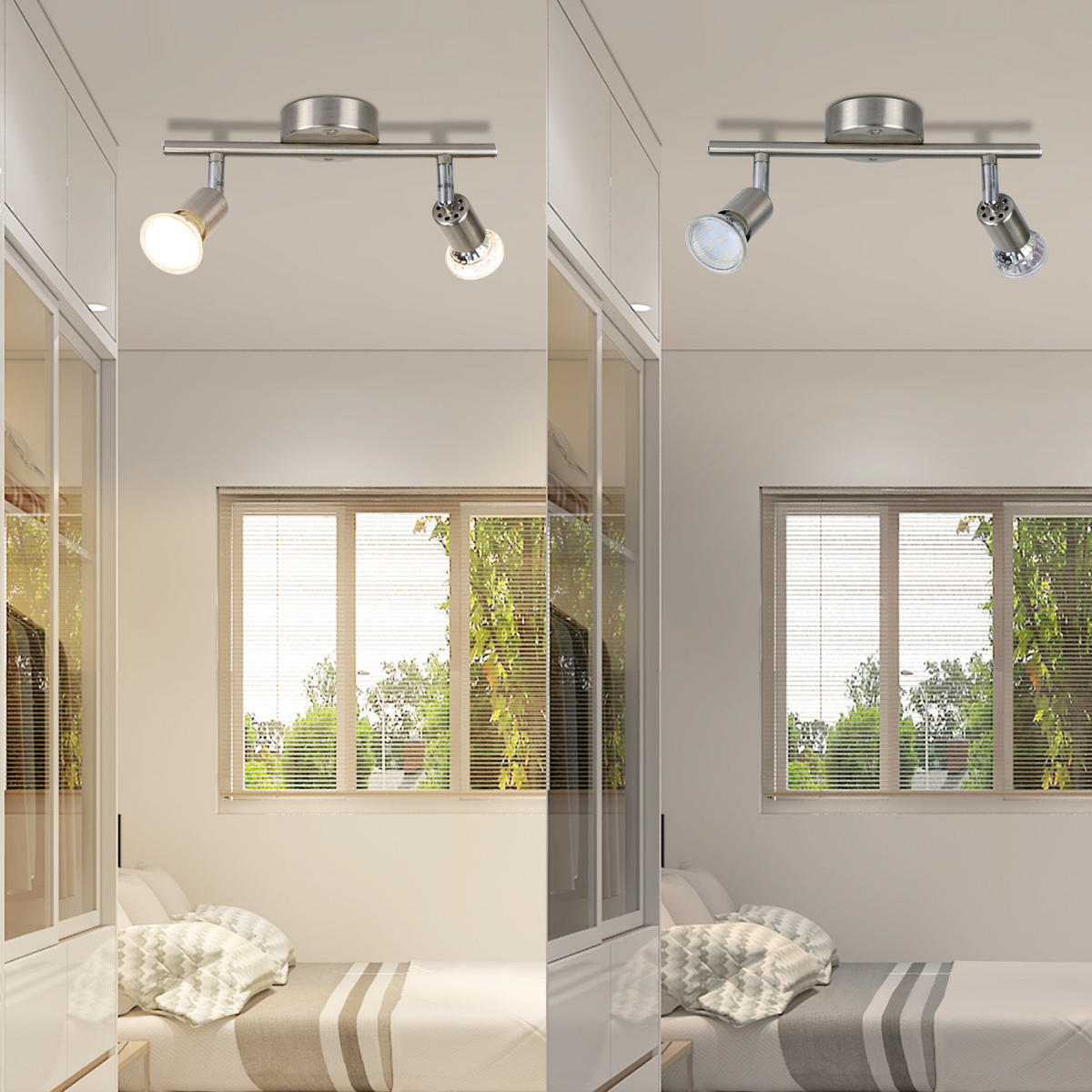 DECKENSTRAHLER Luminelle 15/8/26 cm - Silberfarben, Metall (26/15/8cm) - ZMH