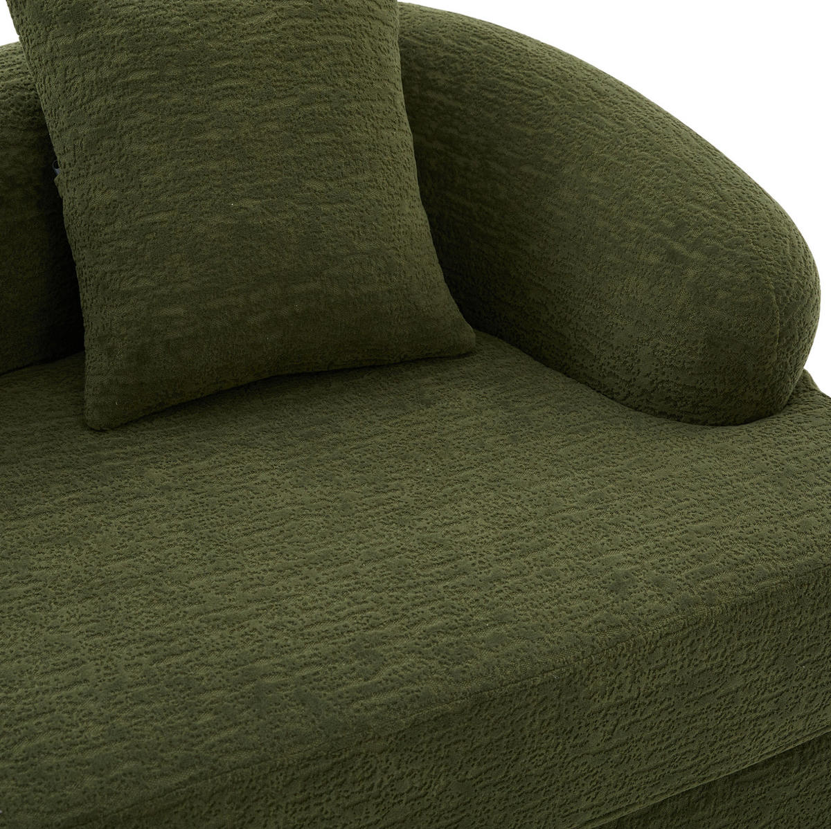 SOFA 2-in-1 Klappbett 157 cm Chenille Grün - Grün, Kunststoff (84/65/157cm) - Meubliv