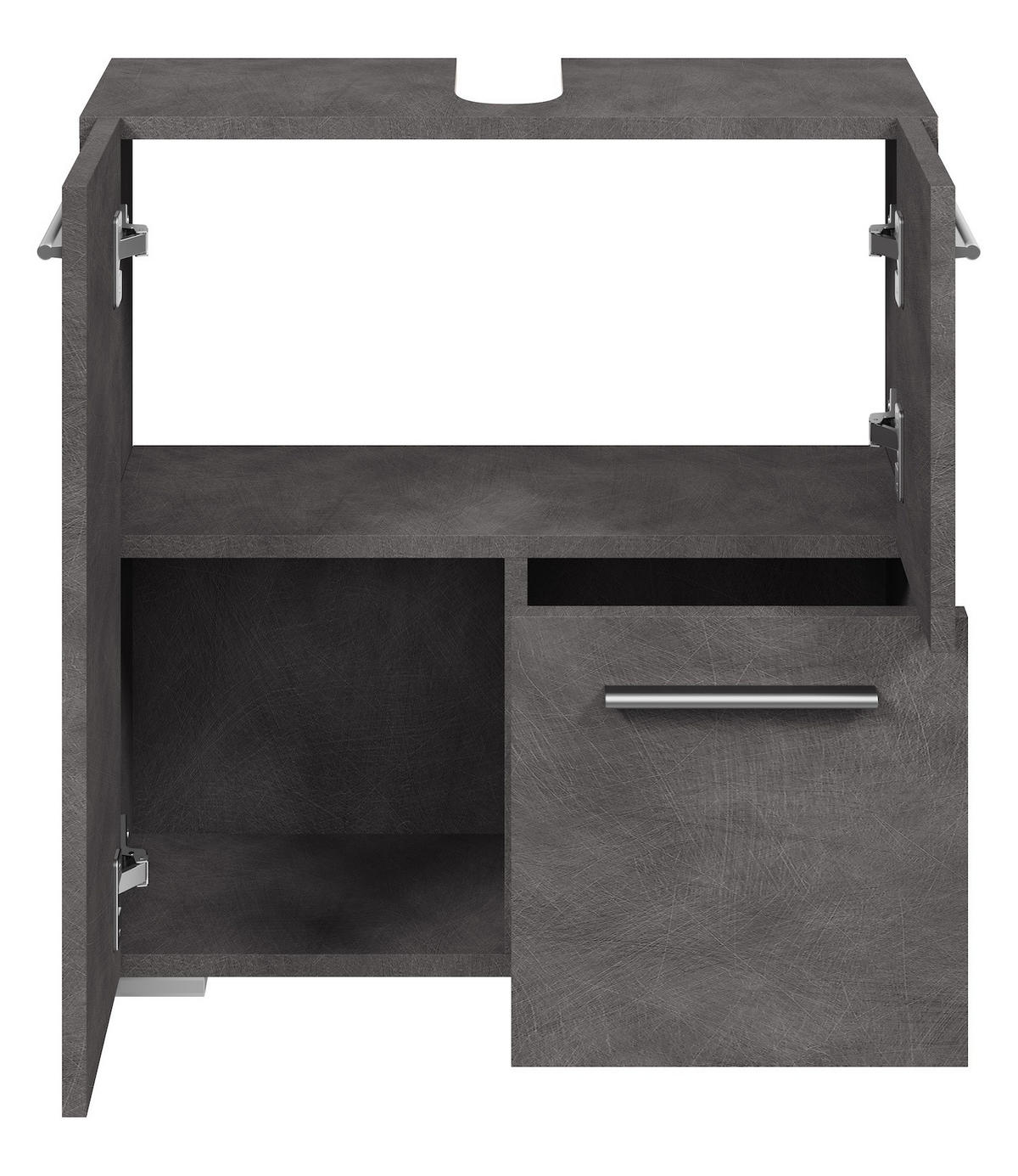 WASCHBECKENUNTERSCHRANK Mars Dunkel Grau - 60 x 30 x 60 cm - Grau, Holz (60/60/30cm) - Badplaats