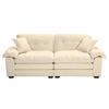 ZWEISITZER-SOFA Chenille-Polster mit tiefem Sitz 213,4/90,1/87,6 cm Beige - Beige, Textil (90.1/87.6/213.4cm) - Redom