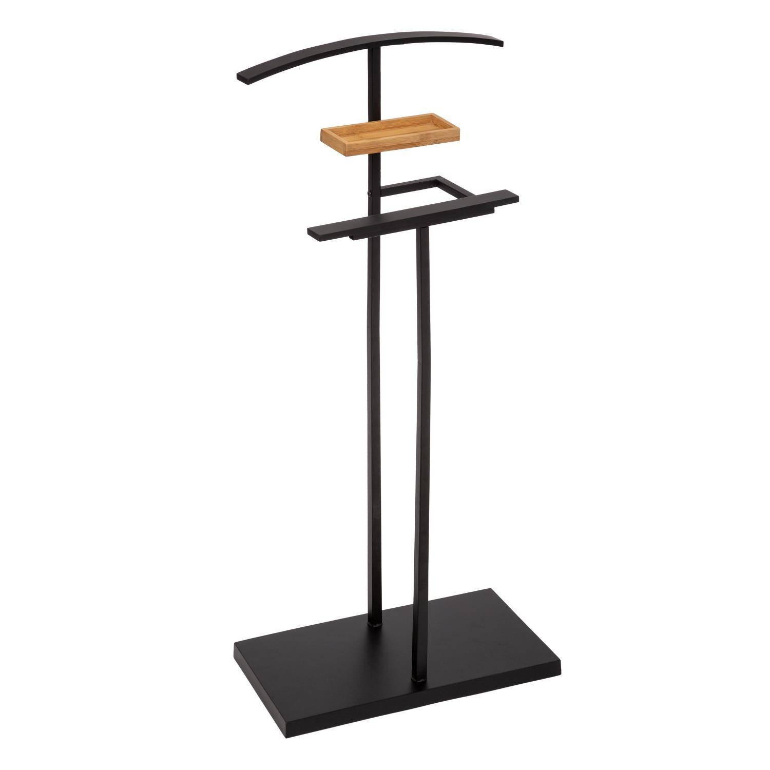 KLEIDERSTÄNDER 114,2 cm - Schwarz, Naturmaterialien (22.2/114.2/44.8cm)