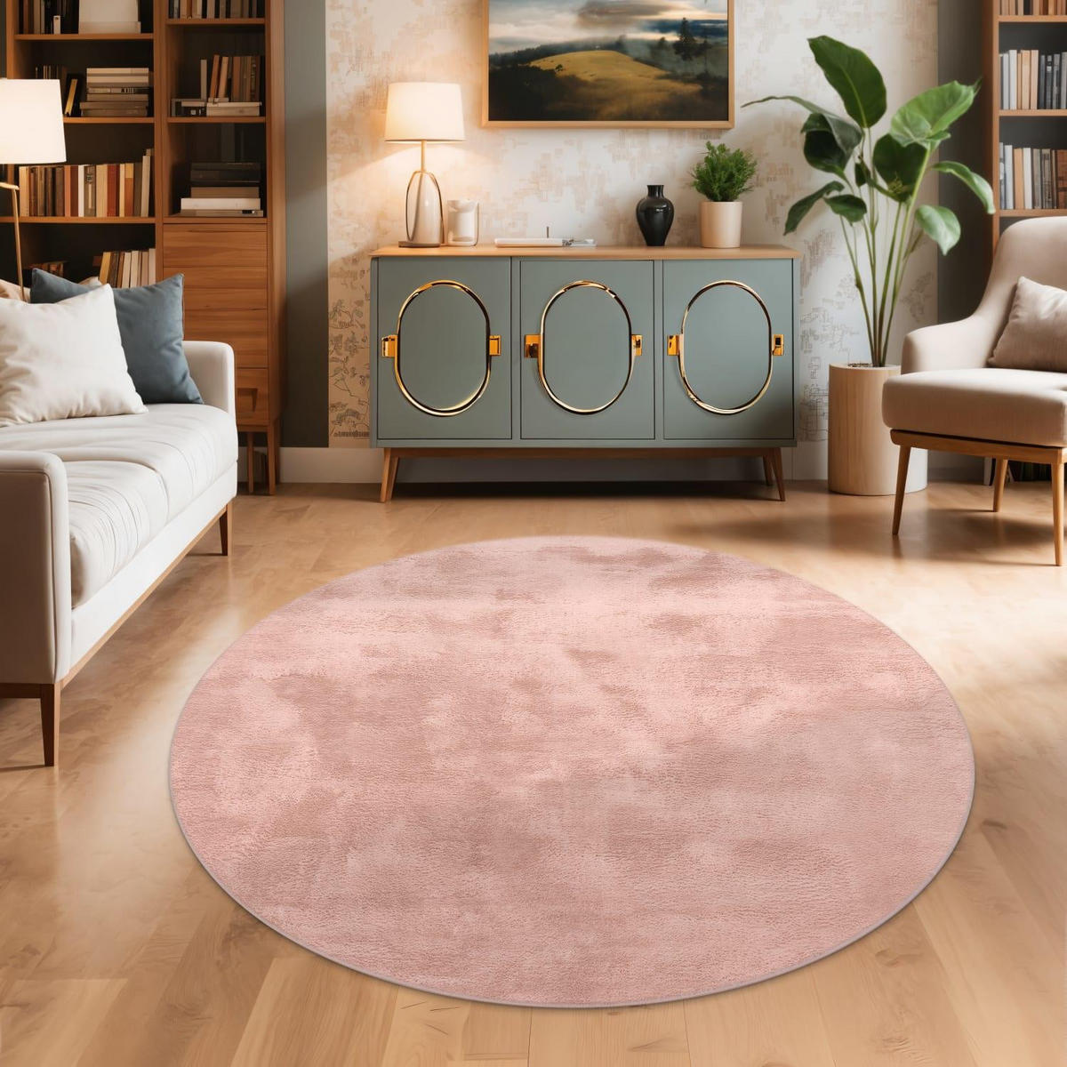 HOCHFLORTEPPICH 80/80 cm Soft 380 - Pink, Kunststoff (80/80cm) - Paco Home