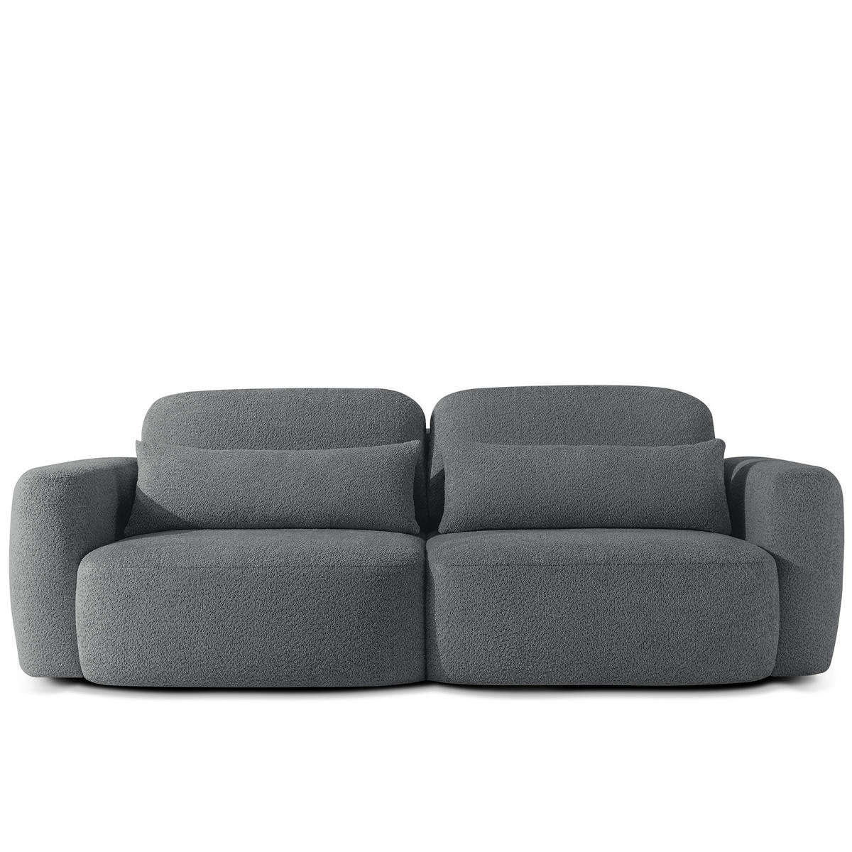 SOFA 3 ELOSA - Dunkelgrau, Holz/Textil (245/85/115cm) - KONSIMO®