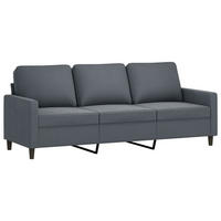 3-SITZER-SOFA Eppingen - Dunkelgrau, Naturmaterialien (198/80/77cm) - Nettlife