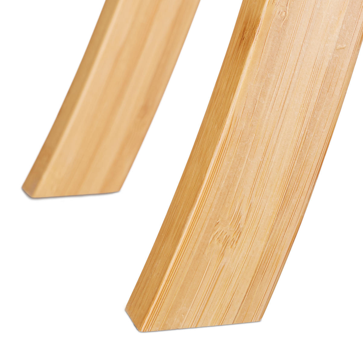 HOCKER - Hellbraun, Holz (56/48/28.5cm) - Relaxdays