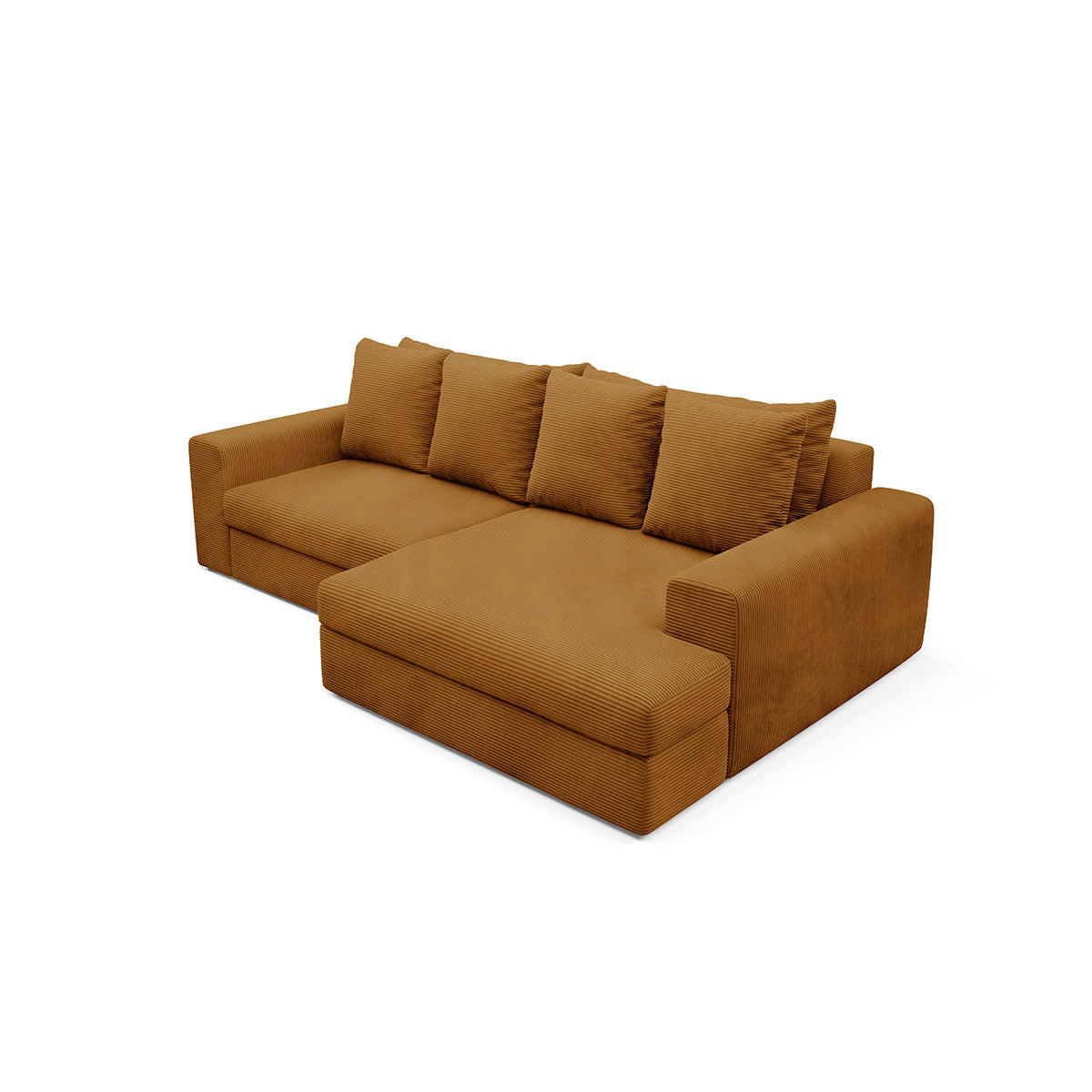 ECKSOFA Paola 3 Sitzplätze Senfgelb - Gelb, Holz (272/167cm) - Petits-meubles